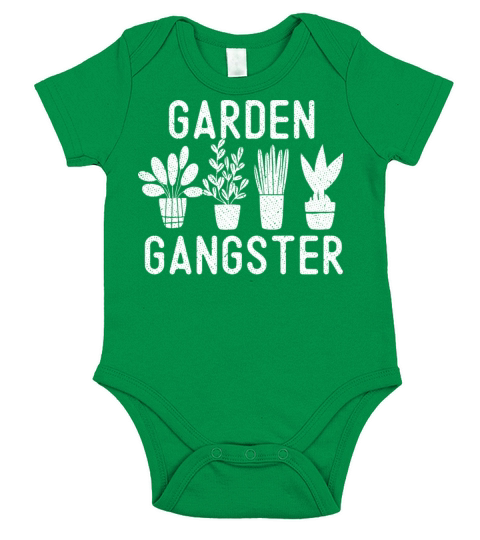 Garden Gangster Funny Gardening Quote Gifts for Ga Short Sleeve Baby One-Piece