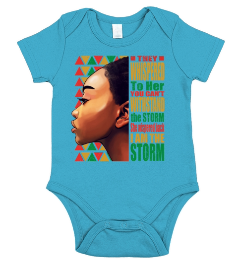 I Am the Storm African Woman Black History Month Short Sleeve Baby One-Piece