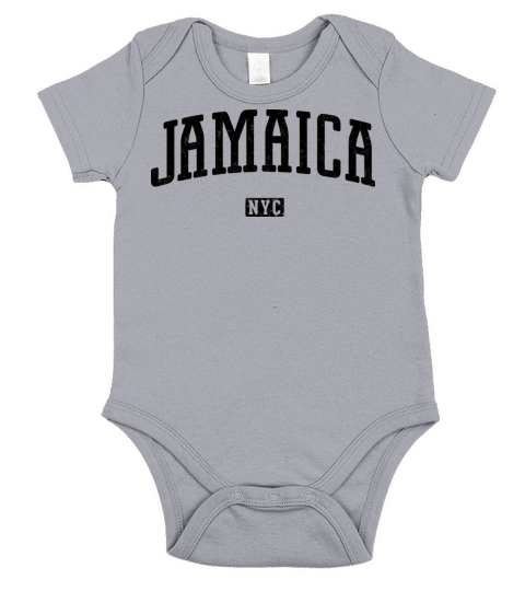 Jamaica New York City Vintage Short Sleeve Baby One-Piece