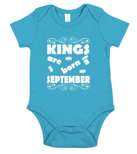 Kings Are Born In September Short Sleeve Baby One-Piece