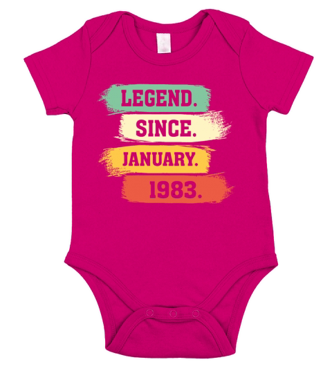 Legend Since January 1983 Short Sleeve Baby One-Piece