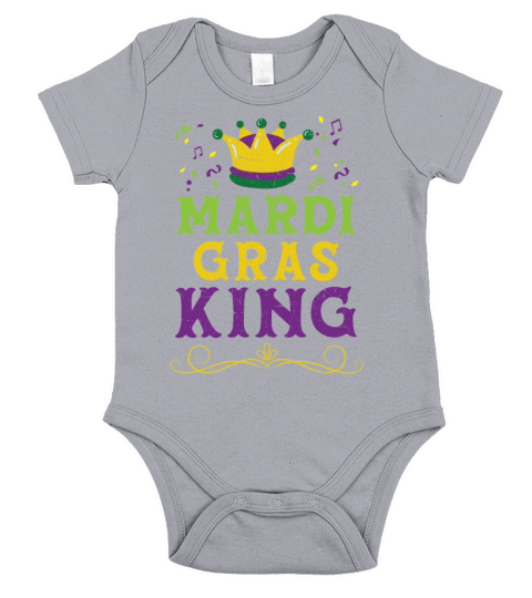 Mardi Gras King New Orleans Louisiana Parade Short Sleeve Baby One-Piece