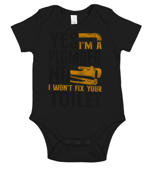 Plumbing Plumber Vintage Yes I Am Short Sleeve Baby One-Piece
