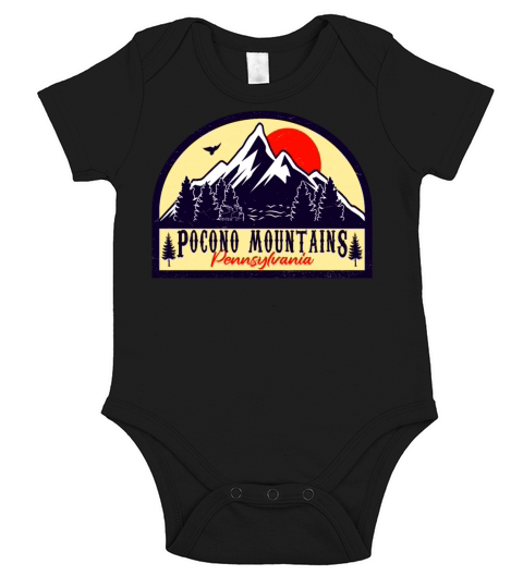 Pocono Mountains Pennsylvania Short Sleeve Baby One-Piece