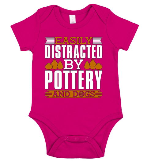 Pottery Easily Distracted By Earthenware Potter Short Sleeve Baby One-Piece