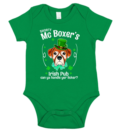 Shorty Mc Boxer Irish Pub Can Ya Handle Patrick Short Sleeve Baby One-Piece
