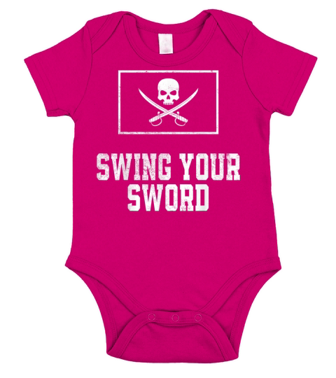 Swing Your Sword Vintage Short Sleeve Baby One-Piece