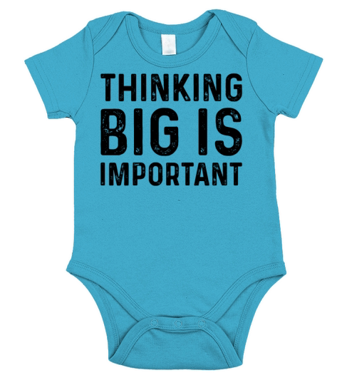 Thinking Big Is Important - Motivational Entrepren Short Sleeve Baby One-Piece