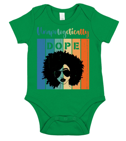 Unapologetically Dope Black Afro American History Short Sleeve Baby One-Piece