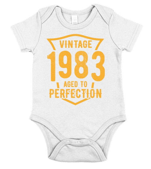Vintage 1983 Aged to Perfection Short Sleeve Baby One-Piece