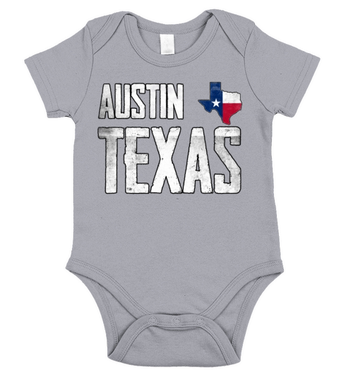 Vintage Austin Texas Flag Short Sleeve Baby One-Piece