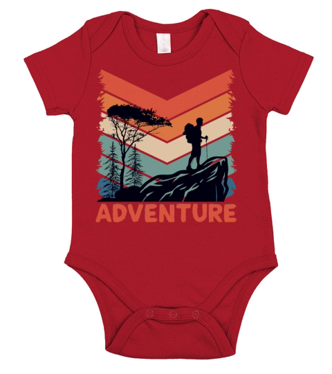 Vintage Mountains Climber Hiker Short Sleeve Baby One-Piece