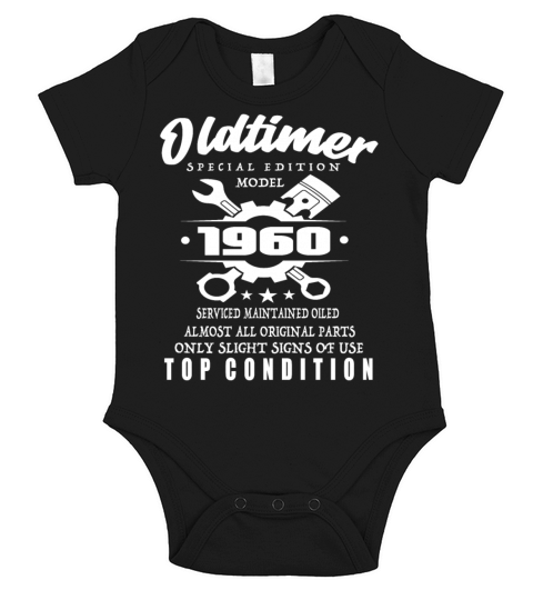 Vintage Special Edition Model 1960 Birthday Short Sleeve Baby One-Piece