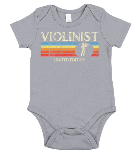 Violin Violinist Retro Vintage Short Sleeve Baby One-Piece