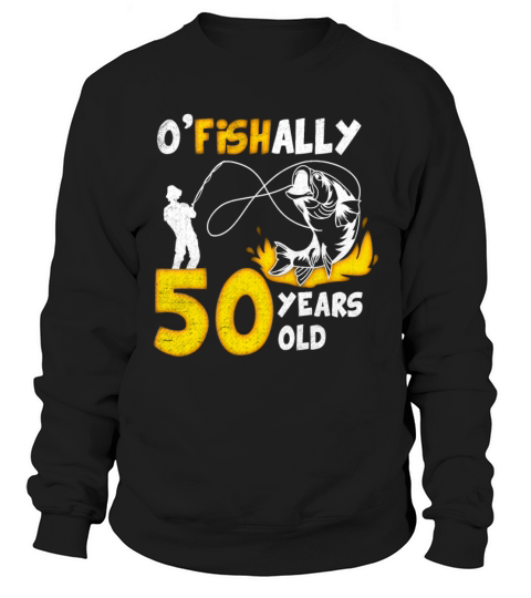50th Birthday Fishing 1973 Vintage Fisherman Angle Sweatshirt Unisex