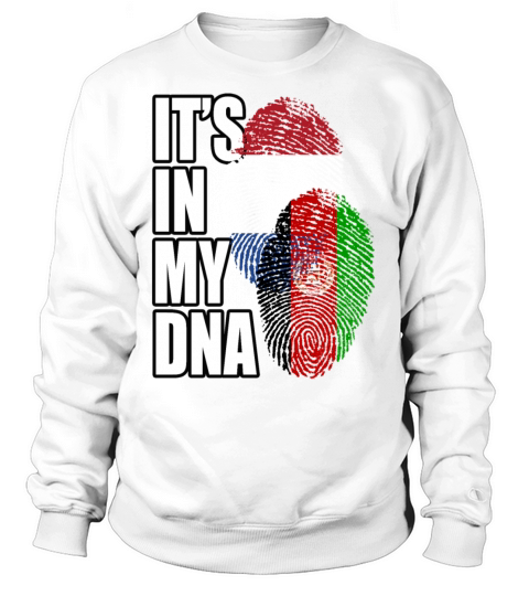 Afghan And Dutch Mix Heritage DNA Flag Sweatshirt Unisex
