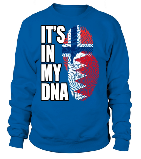 Bahraini And Norwegian Mix Heritage DNA Flag Sweatshirt Unisex