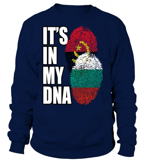 Bulgarian And Angolan Mix Heritage DNA Flag Sweatshirt Unisex