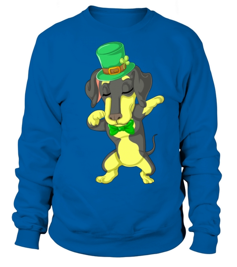 dabbing daschund st patricks day Sweatshirt Unisex