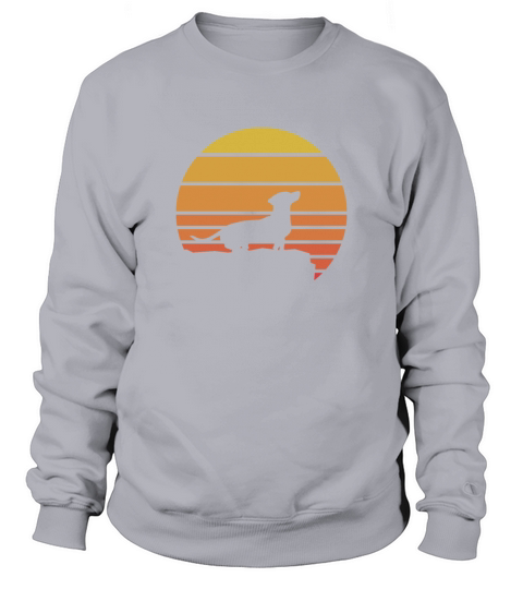Dachshund Sunset Retro Vintage Sweatshirt Unisex