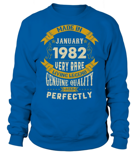 January 1982 Vintage Birthday Present Sweatshirt Unisex