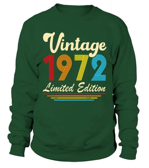 Vintage 1972 50th Birthday Fiftieth Gift Sweatshirt Unisex
