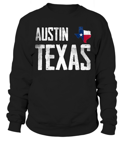 Vintage Austin Texas Flag Sweatshirt Unisex