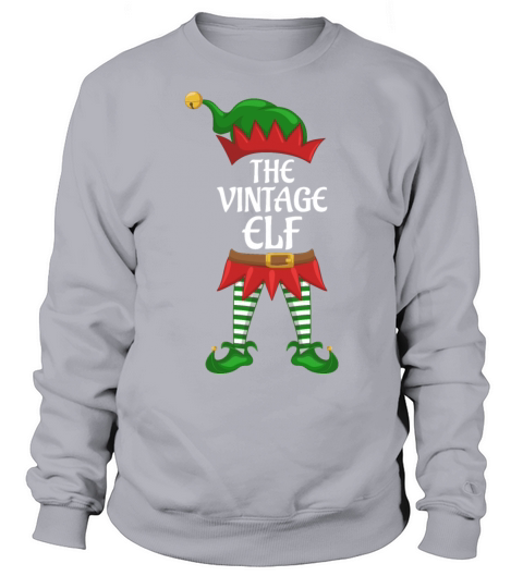 Vintage Elf Family Matching Group Christmas Party Sweatshirt Unisex