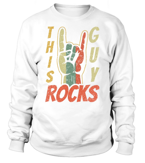 Vintage Retro Rock Sign Rock Hand Metal Guy Rocker Sweatshirt Unisex