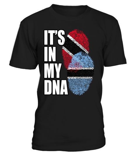 Botswana And Trinidad Tobago Mix Heritage DNA Flag T-Shirt Unisex