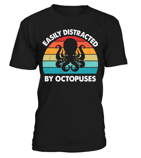 Easily Distracted by Octopuses Vintage Kraken T-Shirt Unisex