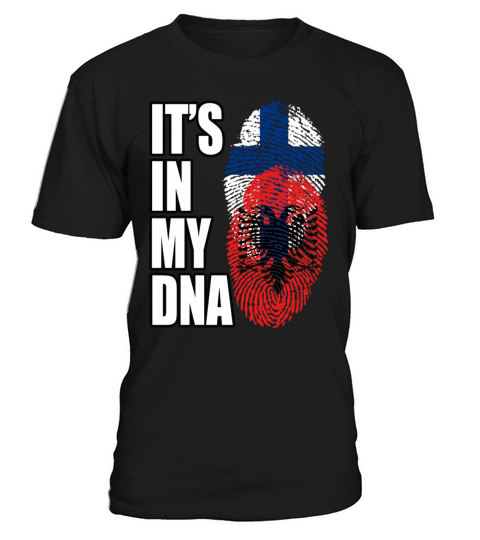 Finland And Albanian Mix Heritage DNA Flag T-Shirt Unisex