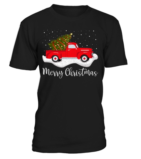 Vintage Wagon Christmas Shirt Tree on Car Xmas T-Shirt Unisex