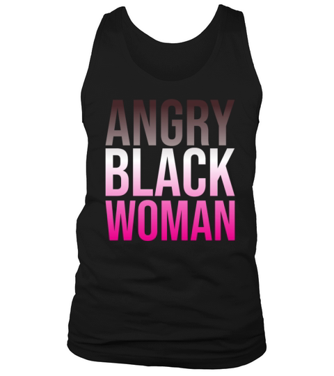 Angry Black Woman gradient color design Tank Top Unisex