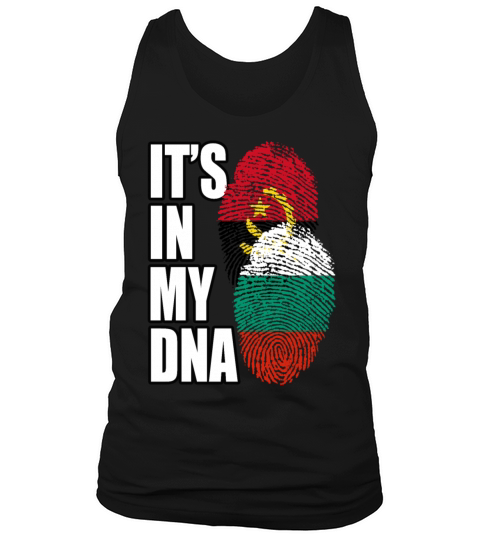 Bulgarian And Angolan Mix Heritage DNA Flag Tank Top Unisex