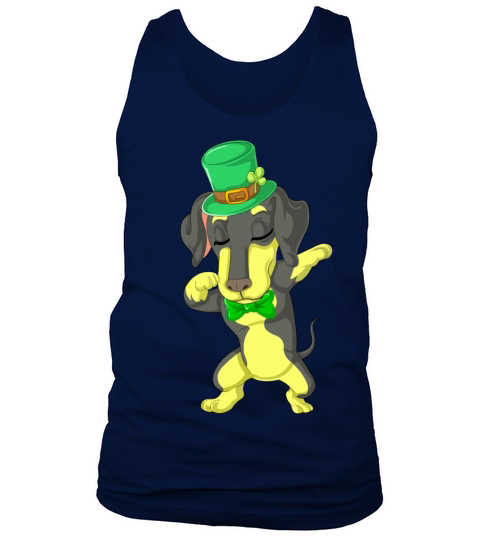 dabbing daschund st patricks day Tank Top Unisex