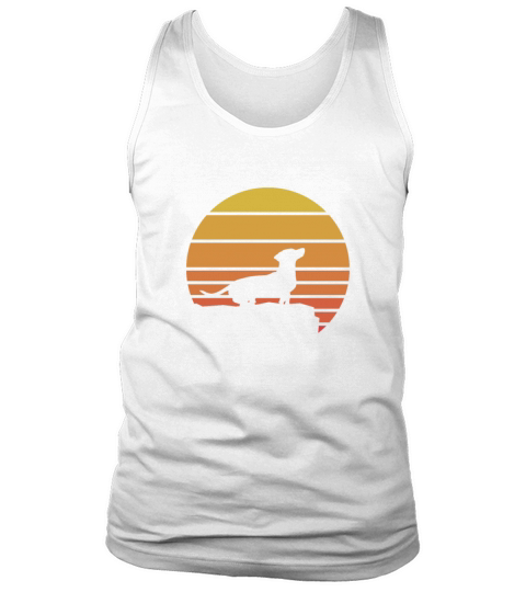 Dachshund Sunset Retro Vintage Tank Top Unisex
