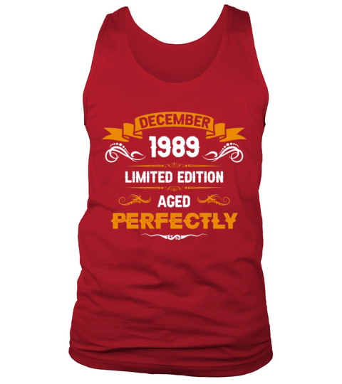December 1989 Vintage Birthday Present Tank Top Unisex