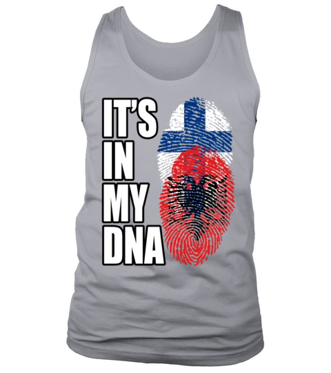 Finland And Albanian Mix Heritage DNA Flag Tank Top Unisex