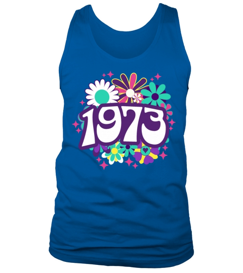 Groovy 50 Years Woman Colorful 1973 50th Birthday Tank Top Unisex