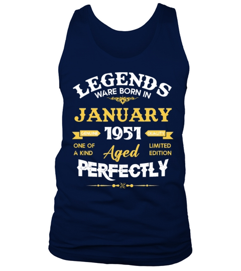 January 1951 Vintage Birthday Present Tank Top Unisex