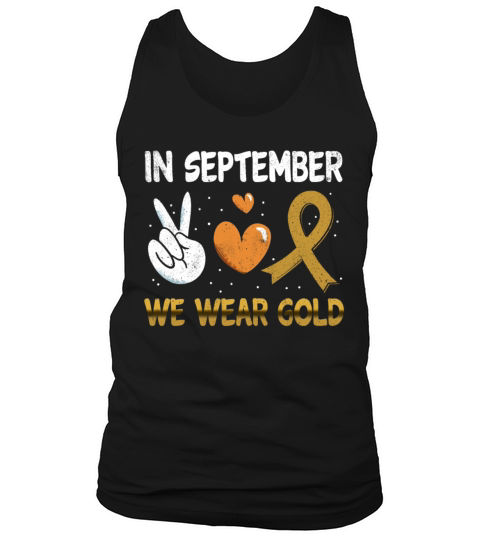 Month September Ribbon Childhood Cancer Awareness Tank Top Unisex