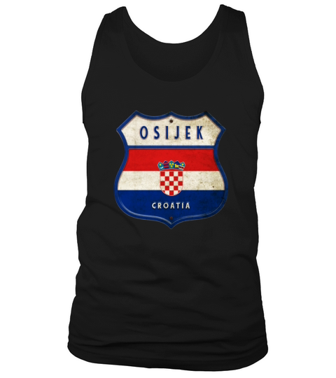 Osijek Croatia flag coat of arms design Tank Top Unisex