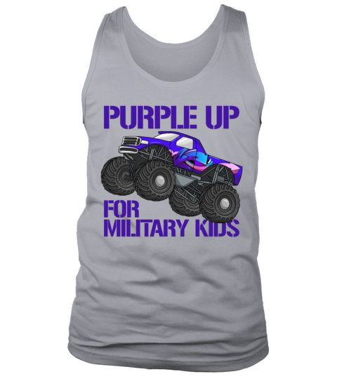Purple Up For Military Kids Monster Truck Boysboys Tank Top Unisex
