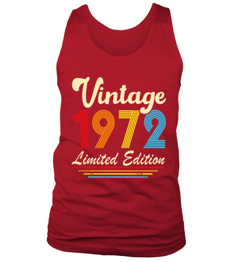 Vintage 1972 50th Birthday Fiftieth Gift Tank Top Unisex