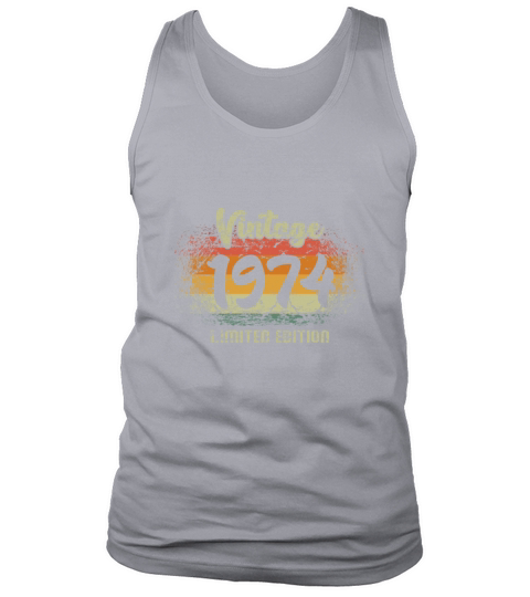 Vintage 1974 Limited Edition Birthday Gift Tank Top Unisex