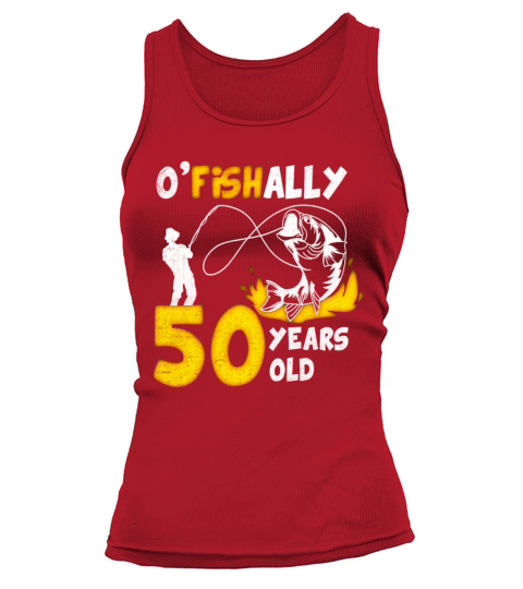 50th Birthday Fishing 1973 Vintage Fisherman Angle Tank top Woman