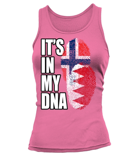 Bahraini And Norwegian Mix Heritage DNA Flag Tank top Woman