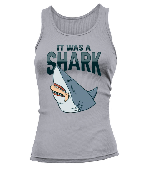 Shark Amputee Joke Leg Prosthetic Design for a Leg Tank top Woman