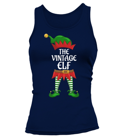 Vintage Elf Family Matching Group Christmas Party Tank top Woman